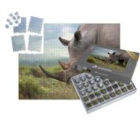 puzzleYOU : Smart Sorted® | Puzzle Photo 1000 pièces « Gros Plan sur Un rhinocéros Blanc »
