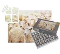 puzzleYOU : Smart Sorted® | Puzzle Photo 1000 pièces « Gros Plan sur Un Troupeau de Moutons »
