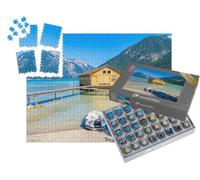 puzzleYOU : Smart Sorted® | Puzzle Photo 1000 pièces « Hangar à Bateaux sur la Rive du lac Achensee, Autriche »