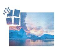 puzzleYOU : Smart Sorted® | Puzzle Photo 1000 pièces « Iceberg sous Un Ciel coloré au Coucher du Soleil, Groenland »