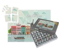 puzzleYOU : Smart Sorted® | Puzzle Photo 1000 pièces « Illustration vectorielle d'Amsterdam »