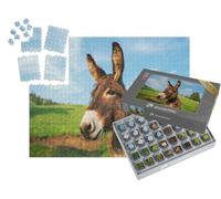 puzzleYOU : Smart Sorted® | Puzzle Photo 1000 pièces « Image d'un âne au Coucher du Soleil en Transylvanie »