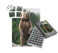 puzzleYOU : Smart Sorted® | Puzzle Photo 1000 pièces « Impressionnant : l'ours Brun sur Ses Pattes arrière »
