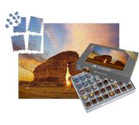 puzzleYOU : Smart Sorted® | Puzzle Photo 1000 pièces « Impressionnant Rocher de l'éléphant au Coucher du Soleil, Al Ula, Arabie Saoudite »