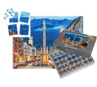 puzzleYOU : Smart Sorted® | Puzzle Photo 1000 pièces « Innsbruck : Vieille Ville dans Les Montagnes alpines du Tyrol »