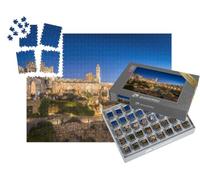 puzzleYOU : Smart Sorted® | Puzzle Photo 1000 pièces « Jérusalem : Les Jardins archéologiques du musée de la Ville de David en soirée »
