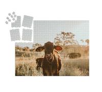 puzzleYOU : Smart Sorted® | Puzzle Photo 1000 pièces « Jeune Vache dans l'herbe »