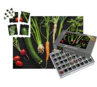 puzzleYOU : Smart Sorted® | Puzzle Photo 1000 pièces « Jeunes légumes de Printemps, récolte fraîche du Jardin »