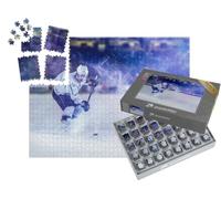 puzzleYOU : Smart Sorted® | Puzzle Photo 1000 pièces « Joueurs de Hockey sur Glace en Action Lors d'un tir à la Crosse »