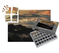 puzzleYOU : Smart Sorted® | Puzzle Photo 1000 pièces « Kilimanjaro au Coucher du Soleil, Paysage de Savane à Amboseli, Kenya »