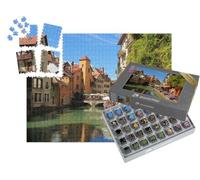 puzzleYOU : Smart Sorted® | Puzzle Photo 1000 pièces « La Belle Ville d'Annecy, la Venise des Alpes en France, Haute Savoie »