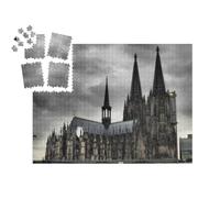 puzzleYOU : Smart Sorted® | Puzzle Photo 1000 pièces « La cathédrale de Cologne sous des Nuages Sombres »