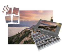 puzzleYOU : Smart Sorted® | Puzzle Photo 1000 pièces « La D824 Serpente Le Long de la côte de Capu Rossu à Piana sur la côte Ouest de la Corse. »
