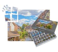 puzzleYOU : Smart Sorted® | Puzzle Photo 1000 pièces « La pittoresque Ville de Colmar en Alsace avec Son Architecture Historique et Son Canal »