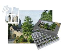 puzzleYOU : Smart Sorted® | Puzzle Photo 1000 pièces « La Porte du Moulin dans l'enceinte médiévale et Le château de la Ville de Montreuil-Bellay »