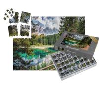 puzzleYOU : Smart Sorted® | Puzzle Photo 1000 pièces « Lac Carezza See in den Dolomiten Alpen, Tirol, Italien »