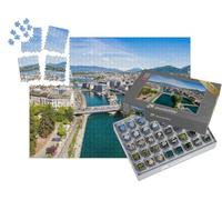 puzzleYOU : Smart Sorted® | Puzzle Photo 1000 pièces « Lac Léman et Genève en Suisse »