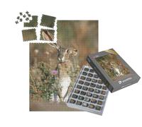 puzzleYOU : Smart Sorted® | Puzzle Photo 1000 pièces « Lapin à Queue Noire avec Longues Oreilles, Texas, USA »