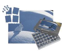 puzzleYOU : Smart Sorted® | Puzzle Photo 1000 pièces « Lapin Polaire Duveteux Lors d'une journée ensoleillée en Hiver »