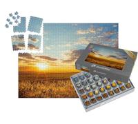 puzzleYOU : Smart Sorted® | Puzzle Photo 1000 pièces « L'aube dorée sur des Champs sans Fin »