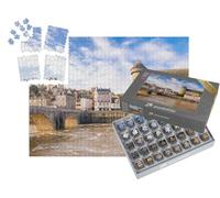 puzzleYOU : Smart Sorted® | Puzzle Photo 1000 pièces « Laval, Belle Ville française, Panorama du fleuve et Maisons typiques du Vieux Centre »