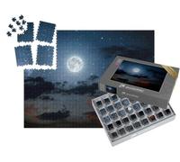 puzzleYOU : Smart Sorted® | Puzzle Photo 1000 pièces « Le Ciel Nocturne avec Les étoiles, la Lune et Les Nuages »