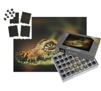 puzzleYOU : Smart Sorted® | Puzzle Photo 1000 pièces « Le Crocodile Montre Les Dents »