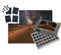 puzzleYOU : Smart Sorted® | Puzzle Photo 1000 pièces « Le désert du Sahara sous Le Ciel Nocturne étoilé »