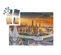 puzzleYOU : Smart Sorted® | Puzzle Photo 1000 pièces « Le Grand Palais et Le Temple Wat Phra Keaw au Coucher du Soleil, Bangkok, Thaïlande »