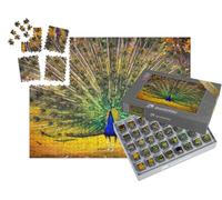 puzzleYOU : Smart Sorted® | Puzzle Photo 1000 pièces « Le Paon Bleu Montre Son Plumage »
