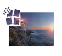 puzzleYOU : Smart Sorted® | Puzzle Photo 1000 pièces « Le Phare de Castle Hill au Coucher du Soleil »
