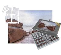 puzzleYOU : Smart Sorted® | Puzzle Photo 1000 pièces « Le Phare de Ploumanac'h au Coucher du Soleil à Perros-Guirec sur la Côte de Granit Rose »
