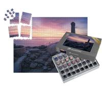puzzleYOU : Smart Sorted® | Puzzle Photo 1000 pièces « Le Phare de Ploumanac'h au Coucher du Soleil, Bretagne, France »