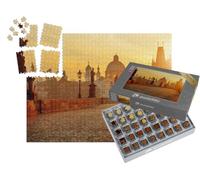 puzzleYOU : Smart Sorted® | Puzzle Photo 1000 pièces « Le Pont Charles au Lever du Soleil doré, Prague, République tchèque »