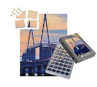 puzzleYOU : Smart Sorted® | Puzzle Photo 1000 pièces « Le Pont de Saint-Nazaire sur la côte Atlantique française »