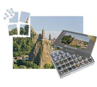 puzzleYOU : Smart Sorted® | Puzzle Photo 1000 pièces « Le PUY en Velay et la Chapelle Saint Michel d'Aiguilhe, Auvergne, France. »