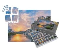 puzzleYOU : Smart Sorted® | Puzzle Photo 1000 pièces « Le Village de Beynac-et-Cazenac avec Le château médiéval de Beynac, Dordogne, France »