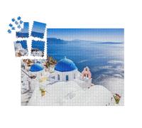 puzzleYOU : Smart Sorted® | Puzzle Photo 1000 pièces « Le Village pittoresque d'Oia et la caldeira de Santorin »
