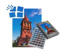 puzzleYOU : Smart Sorted® | Puzzle Photo 1000 pièces « L'église Gothique de Kiruna en été, la Ville la Plus au Nord de la Suède »