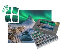 puzzleYOU : Smart Sorted® | Puzzle Photo 1000 pièces « Les aurores boréales apparaissent au-Dessus du Mont Kirkjufell en Islande »
