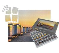puzzleYOU : Smart Sorted® | Puzzle Photo 1000 pièces « Les cabines de Plage - Plage de Calais, Nord de la France »