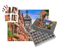 puzzleYOU : Smart Sorted® | Puzzle Photo 1000 pièces « Les Plus Beaux Villages de France - Riquewihr en Alsace. Célèbre Route des vins et Route Romantique. »