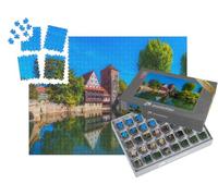 puzzleYOU : Smart Sorted® | Puzzle Photo 1000 pièces « Les rives de la Pegnitz à Nuremberg, Allemagne »