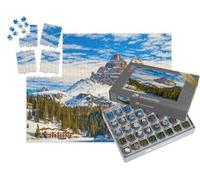 puzzleYOU : Smart Sorted® | Puzzle Photo 1000 pièces « Les Trois Cimets Depuis Le lac de Misurina dans Les Dolomites »