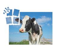 puzzleYOU : Smart Sorted® | Puzzle Photo 1000 pièces « Les Yeux dans Les Yeux avec Une Vache »
