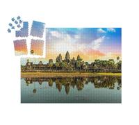 puzzleYOU : Smart Sorted® | Puzzle Photo 1000 pièces « Lever de Soleil coloré à Angkor VAT, Cambodge »