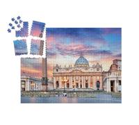 puzzleYOU : Smart Sorted® | Puzzle Photo 1000 pièces « Lever de Soleil sur la basilique Saint-Pierre, Cité du Vatican, Rome »