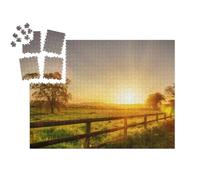 puzzleYOU : Smart Sorted® | Puzzle Photo 1000 pièces « Lever de Soleil sur la Campagne du Norfolk »