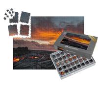 puzzleYOU : Smart Sorted® | Puzzle Photo 1000 pièces « Lever de Soleil sur la Zone de rift sud-est du Volcan Kilauea »