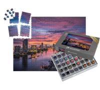 puzzleYOU : Smart Sorted® | Puzzle Photo 1000 pièces « Lever de Soleil sur Le Quartier des Affaires de Bangkok »